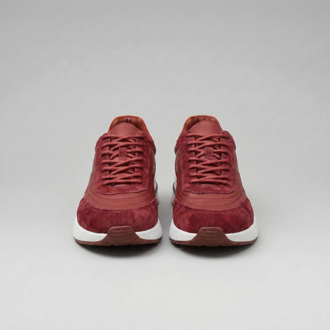 Men's Suede Panel Lace-Up Sneakers
