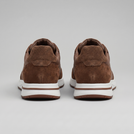 Men's Suede Panel Lace-Up Sneakers