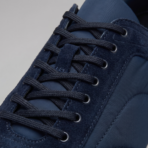 Men's Suede Panel Lace-Up Sneakers