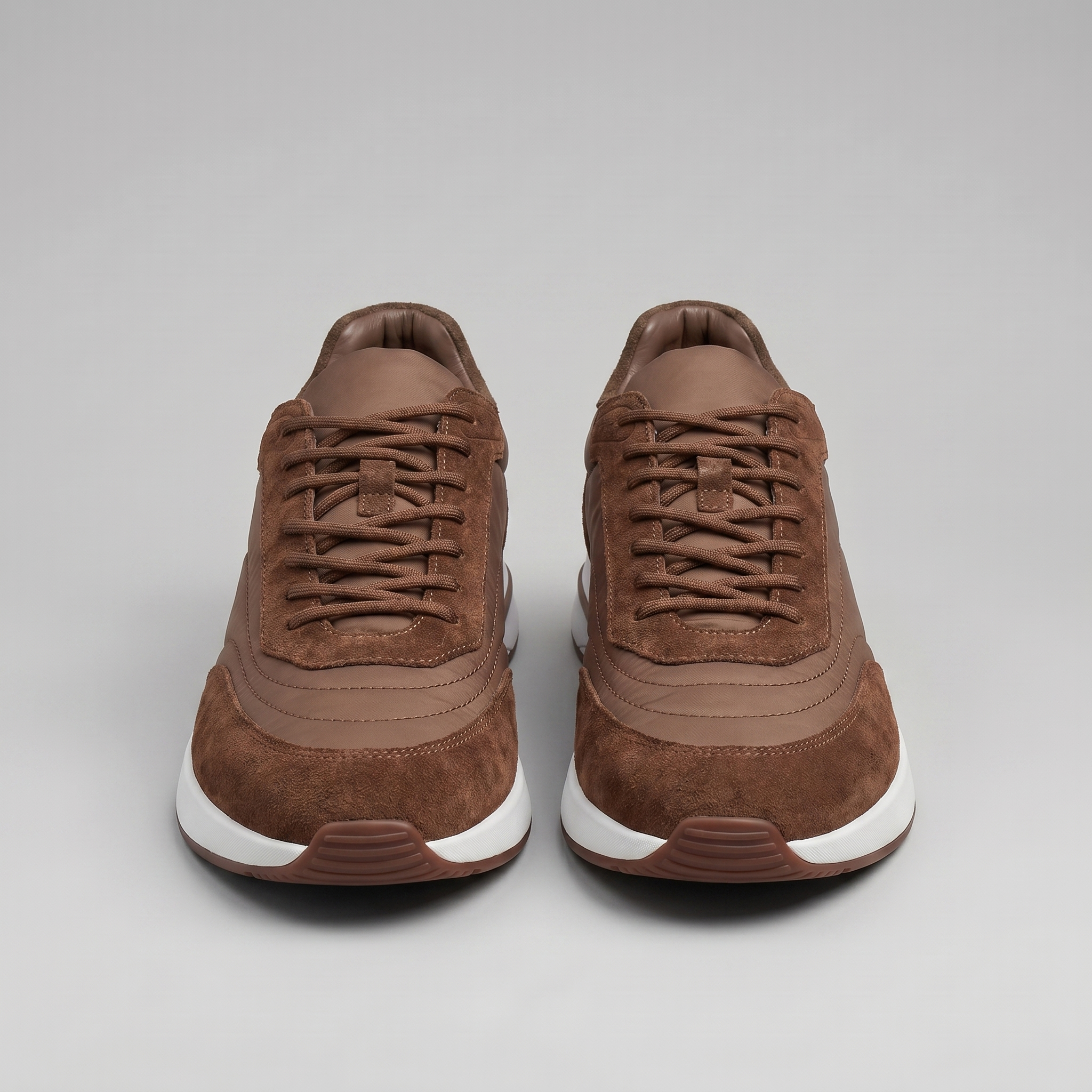 Men's Suede Panel Lace-Up Sneakers