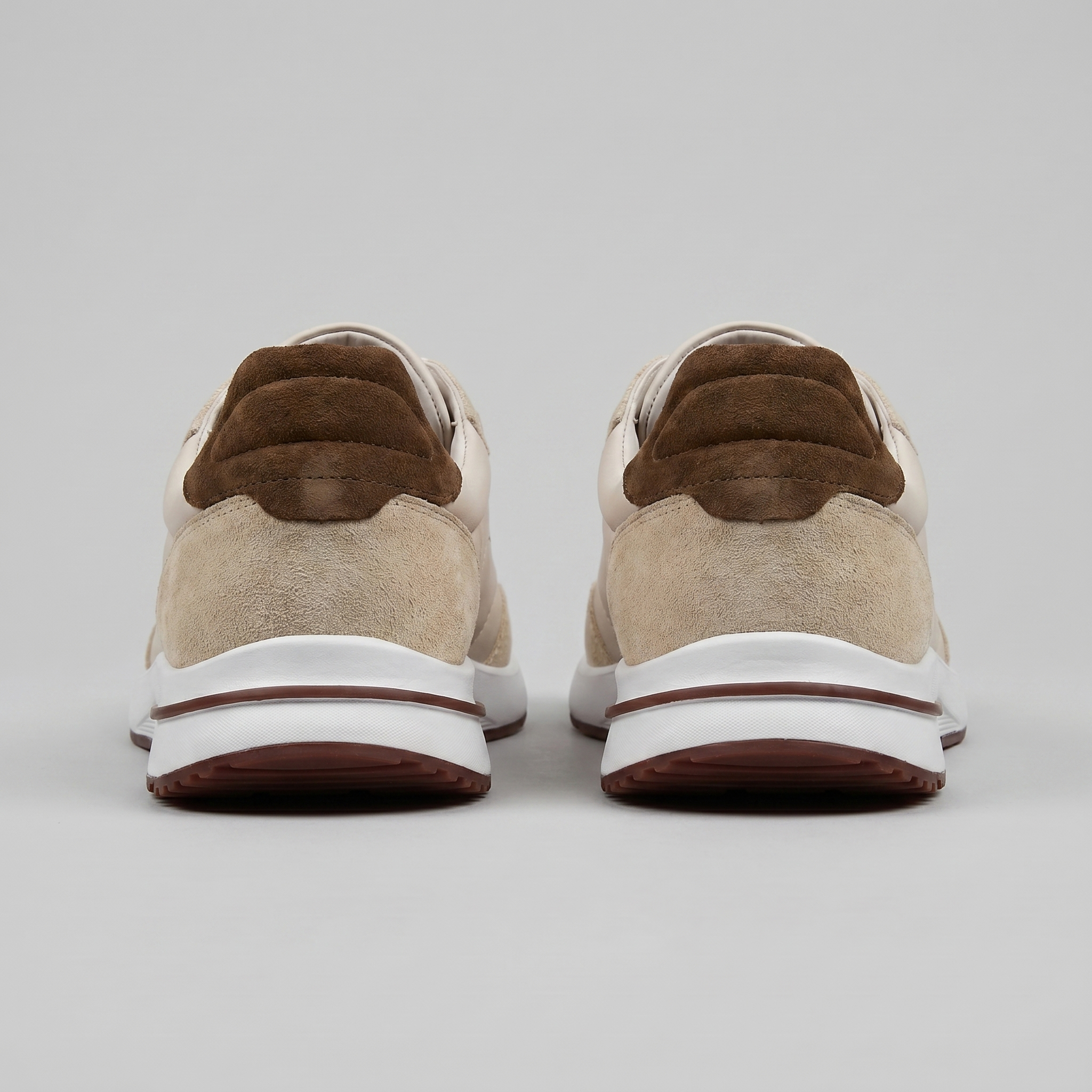 Men's Suede Panel Lace-Up Sneakers