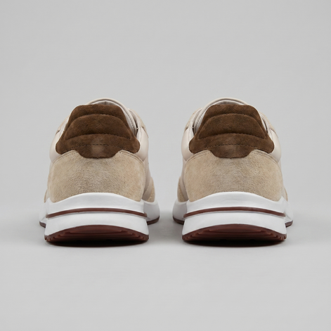 Men's Suede Panel Lace-Up Sneakers