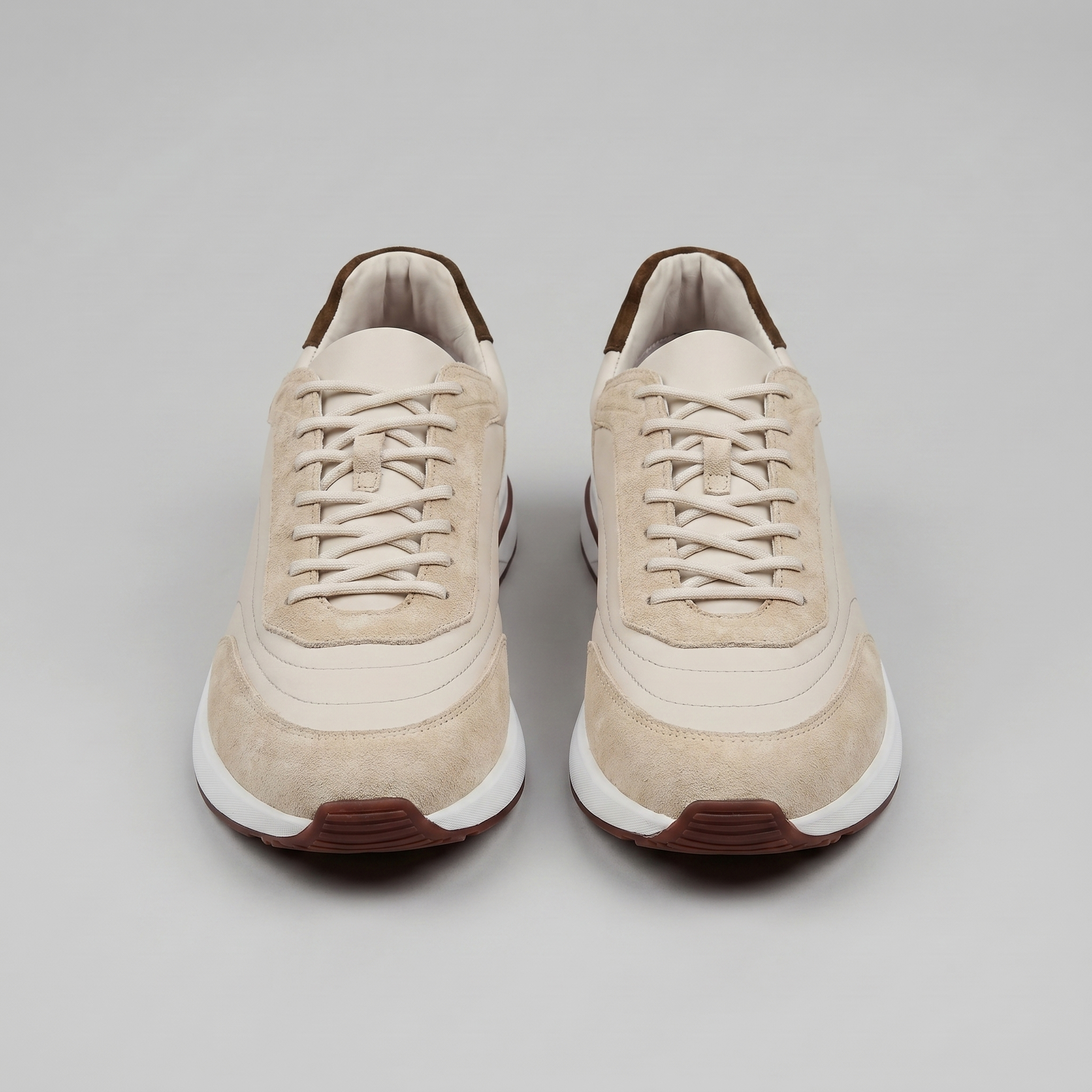 Men's Suede Panel Lace-Up Sneakers