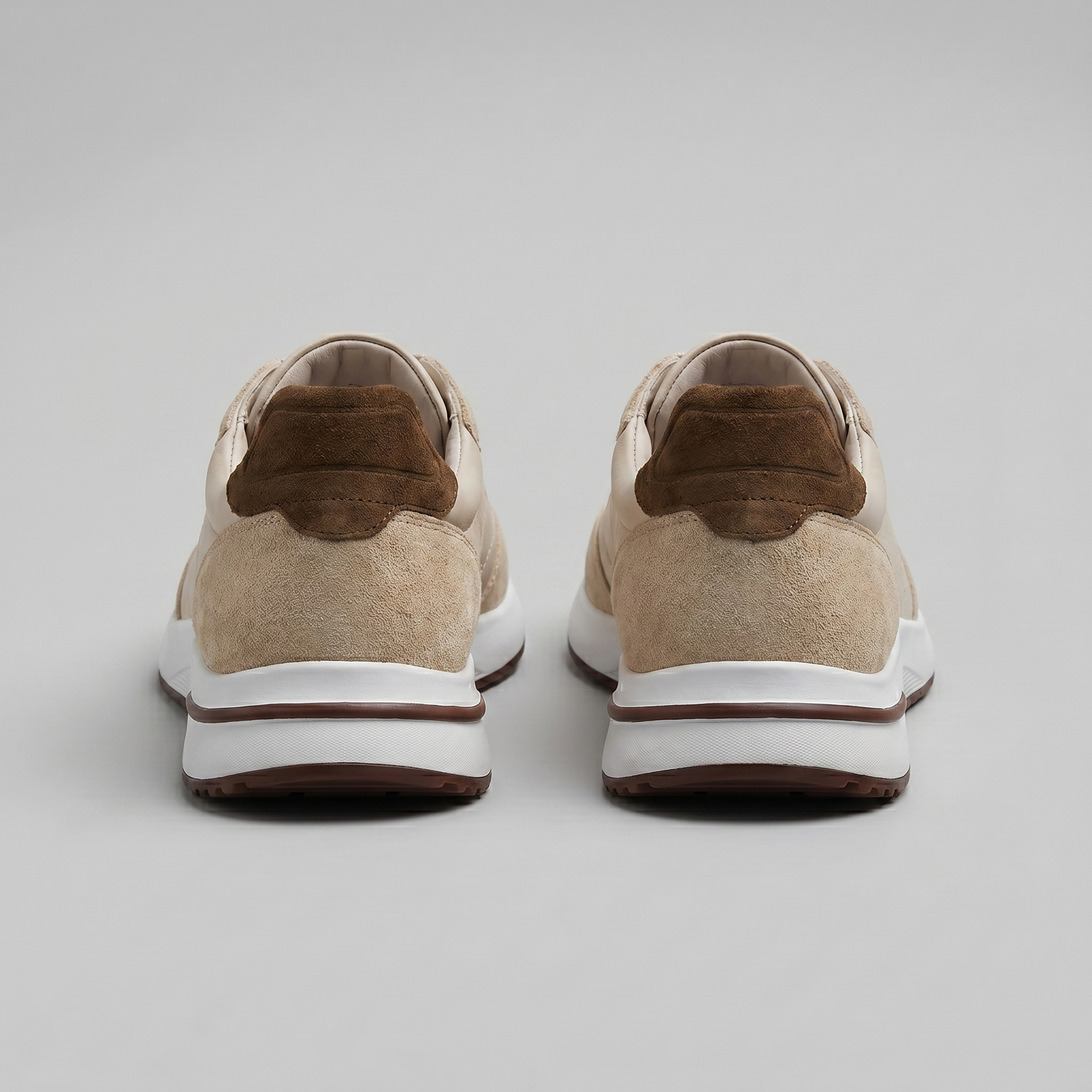Men's Suede Panel Lace-Up Sneakers