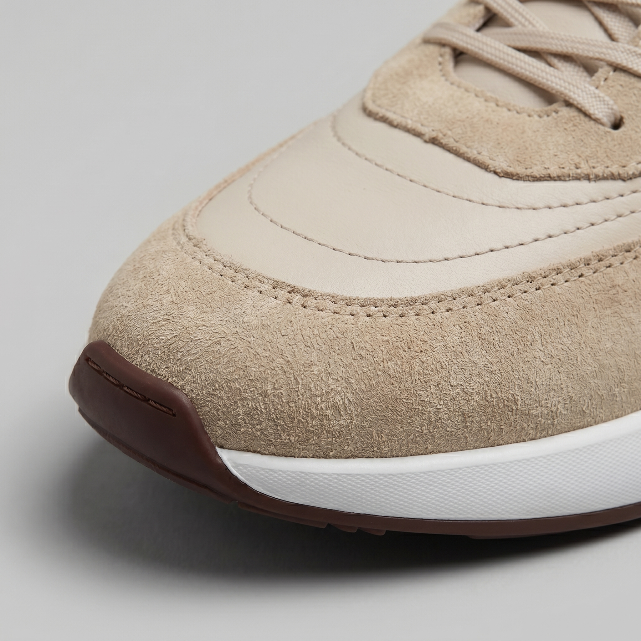 Men's Suede Panel Lace-Up Sneakers