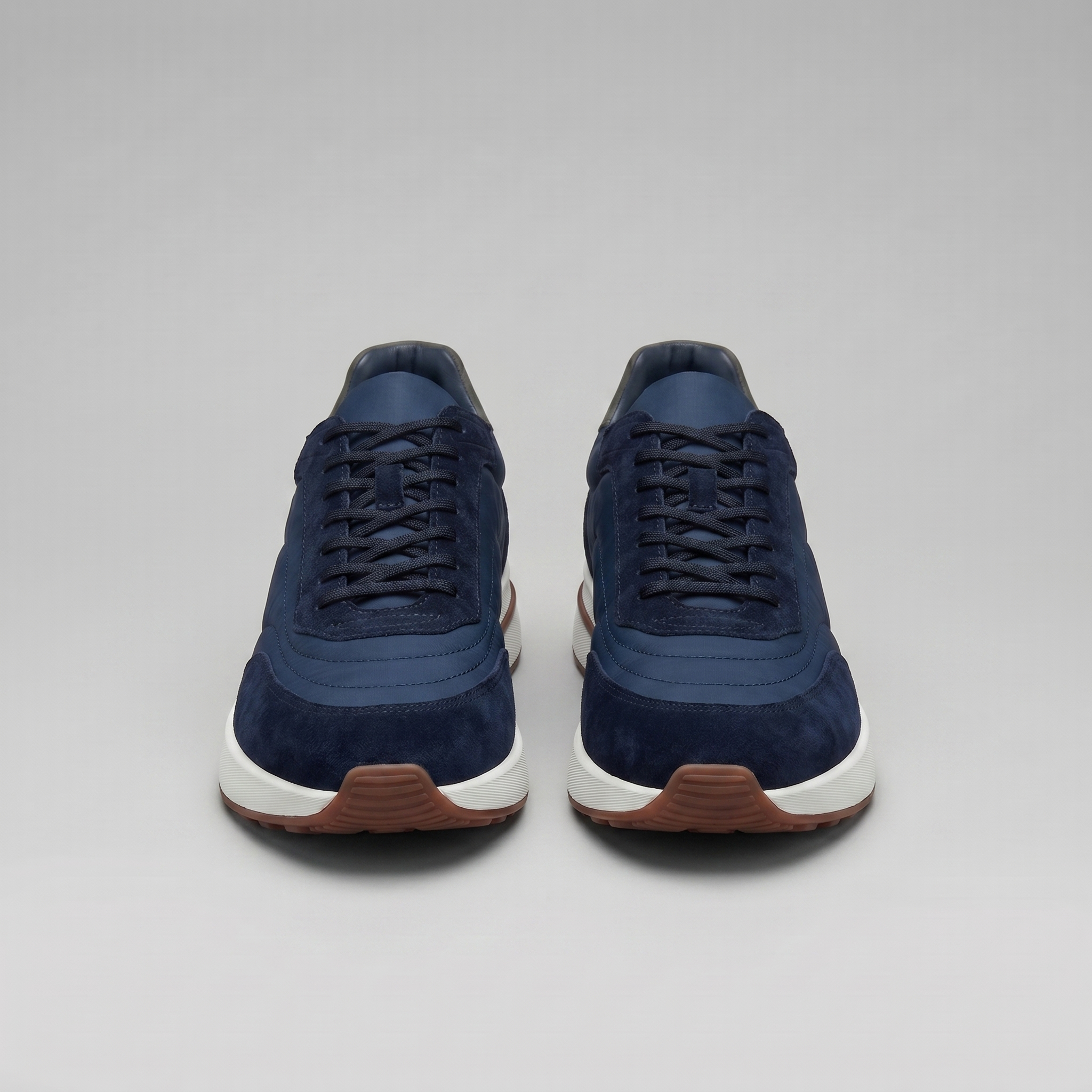 Men's Suede Panel Lace-Up Sneakers