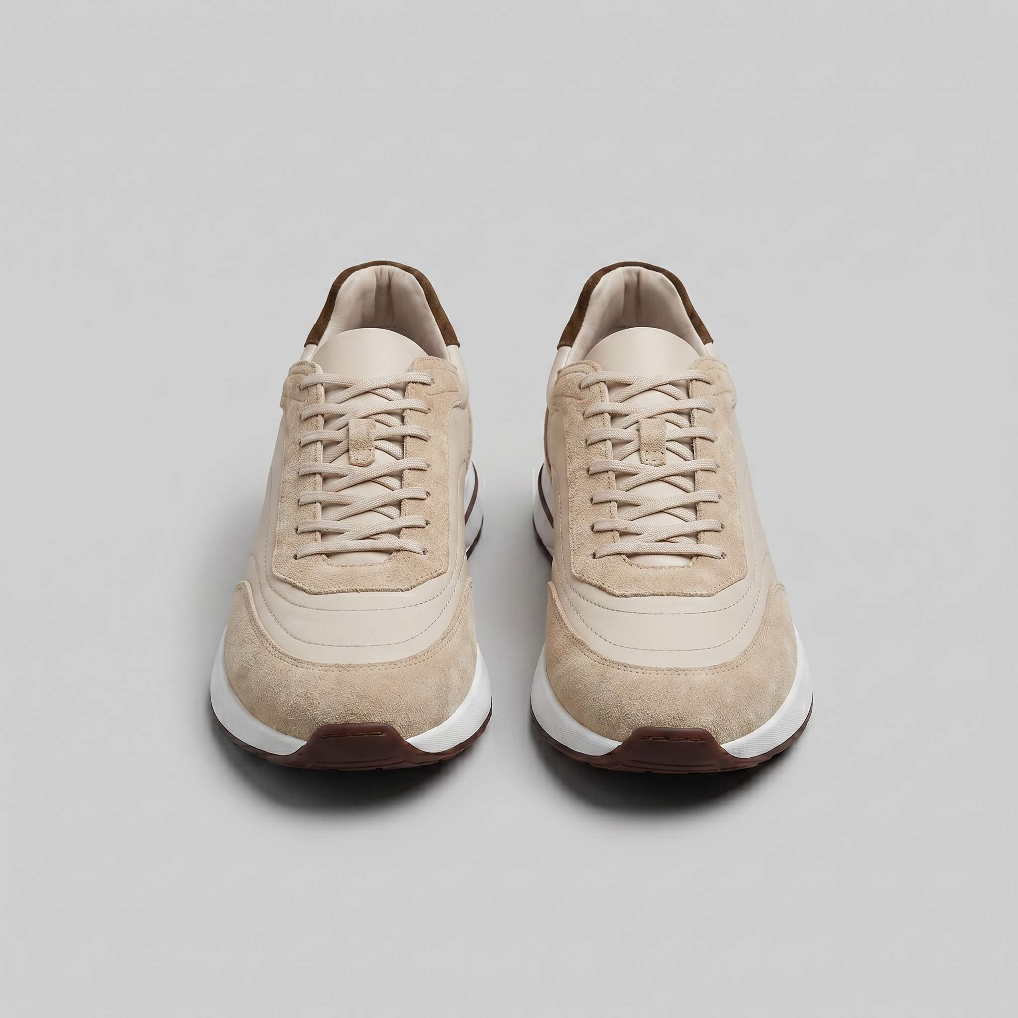 Men's Suede Panel Lace-Up Sneakers
