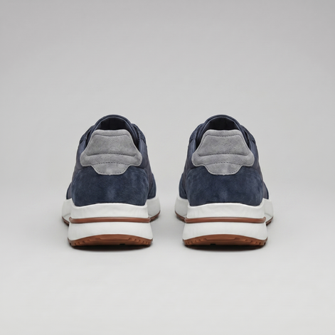Men's Suede Panel Lace-Up Sneakers