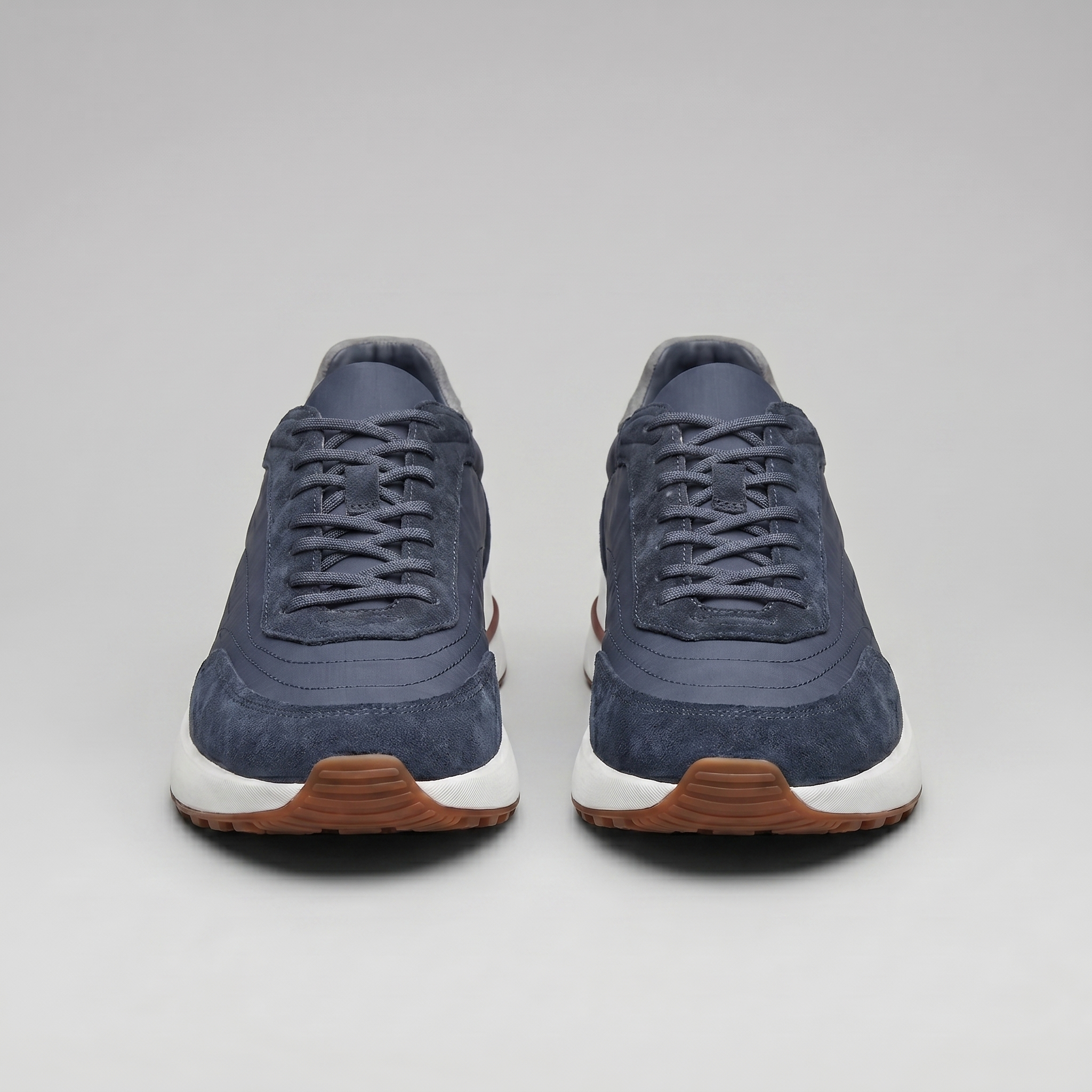 Men's Suede Panel Lace-Up Sneakers