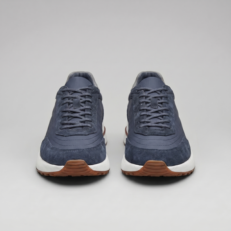 Men's Suede Panel Lace-Up Sneakers