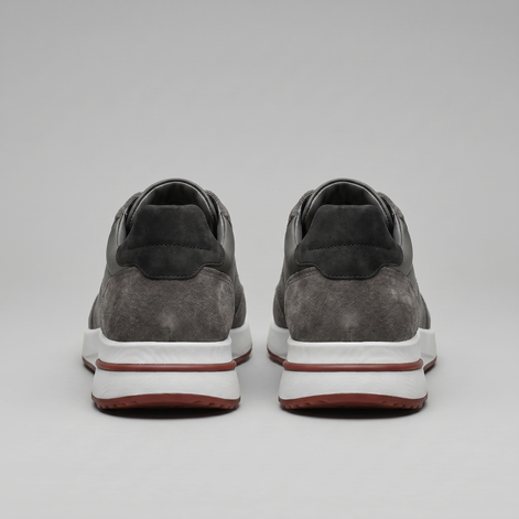 Men's Suede Panel Lace-Up Sneakers
