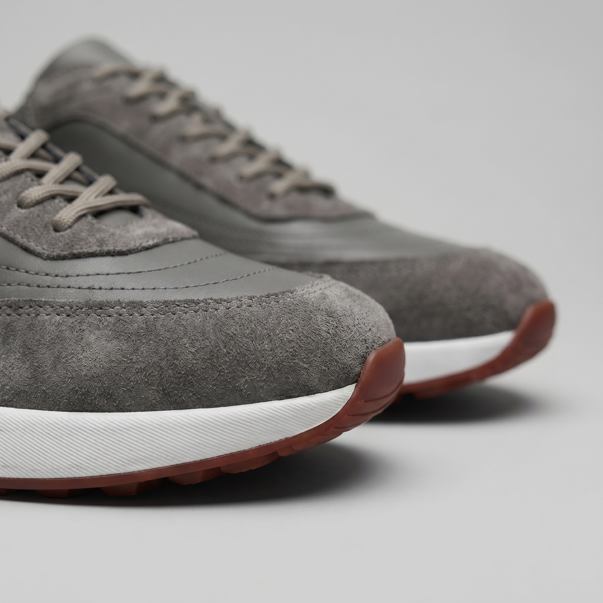 Men's Suede Panel Lace-Up Sneakers