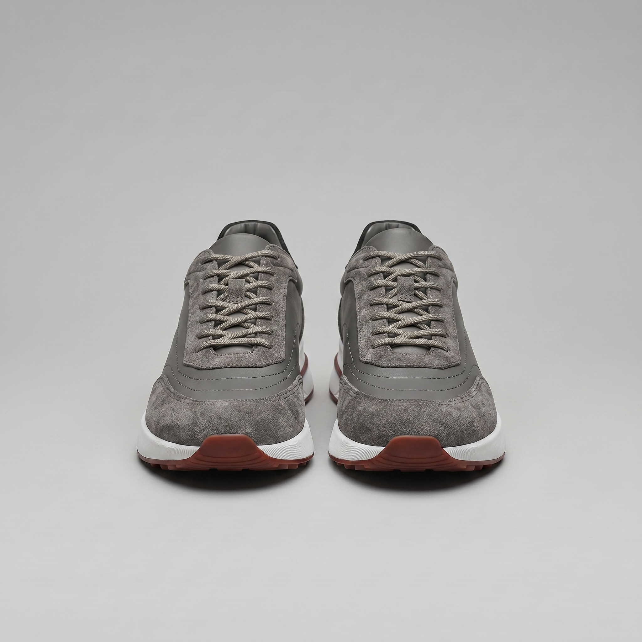 Men's Suede Panel Lace-Up Sneakers
