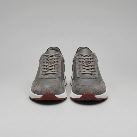 Men's Suede Panel Lace-Up Sneakers