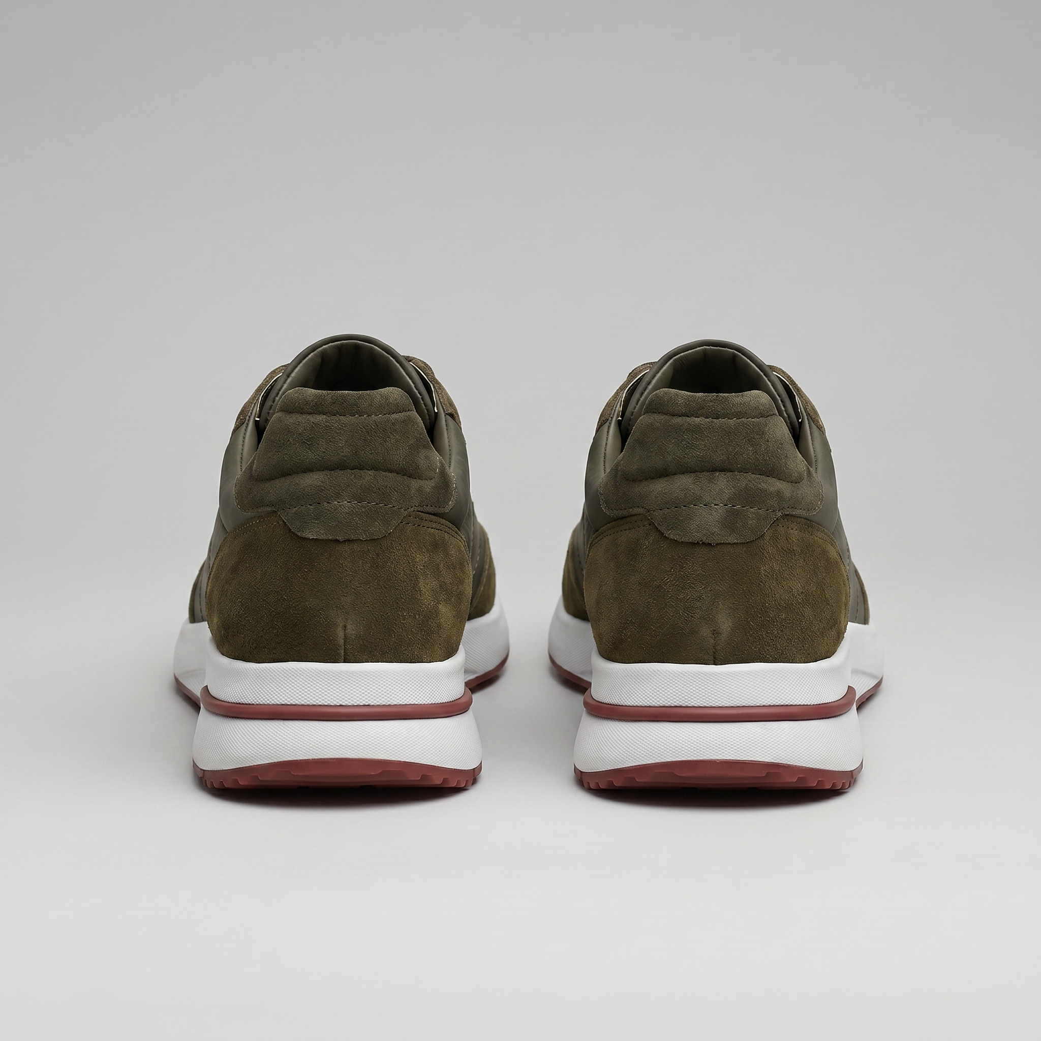 Men's Suede Panel Lace-Up Sneakers