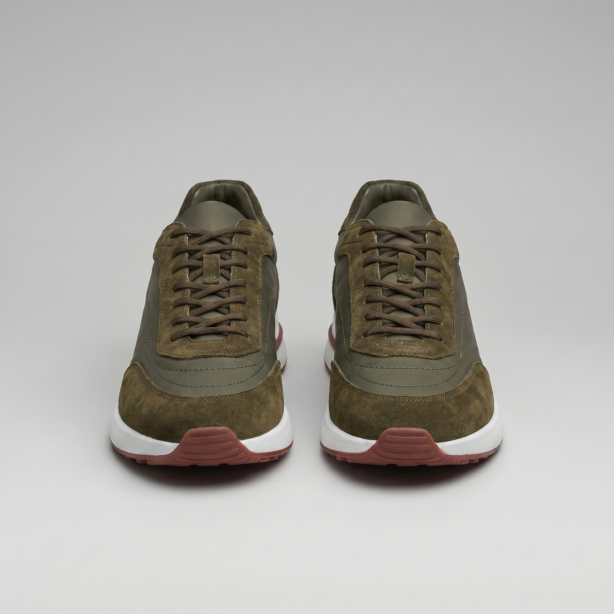 Men's Suede Panel Lace-Up Sneakers