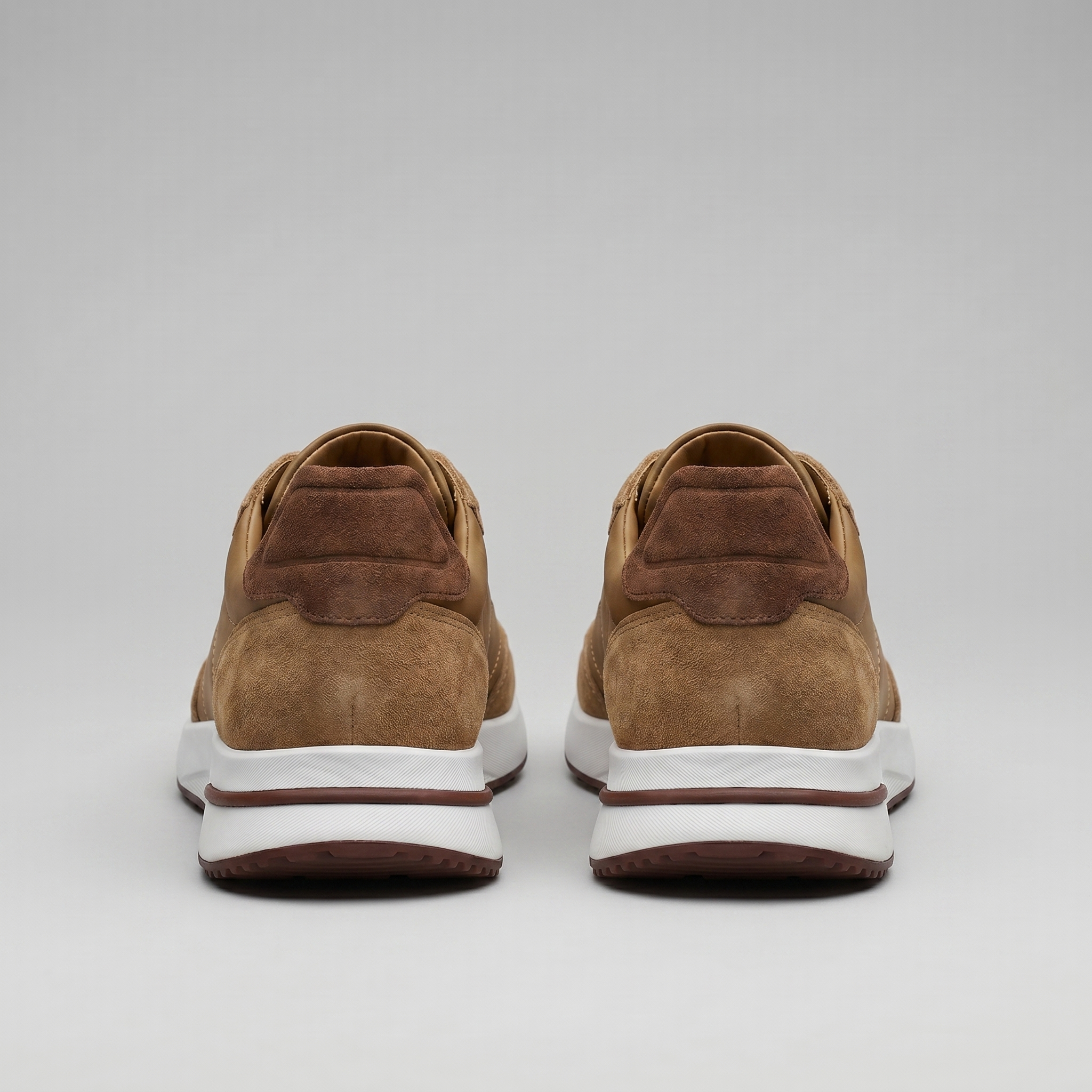 Men's Suede Panel Lace-Up Sneakers