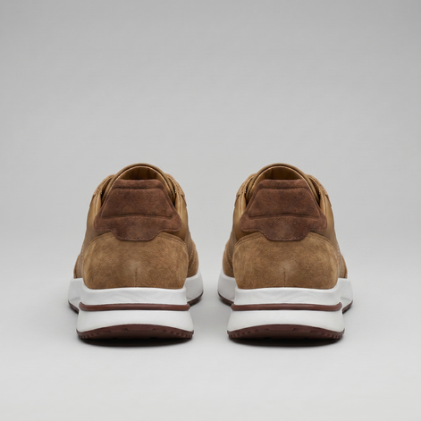Men's Suede Panel Lace-Up Sneakers