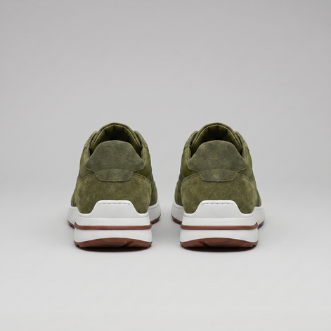 Men's Suede Panel Lace-Up Sneakers