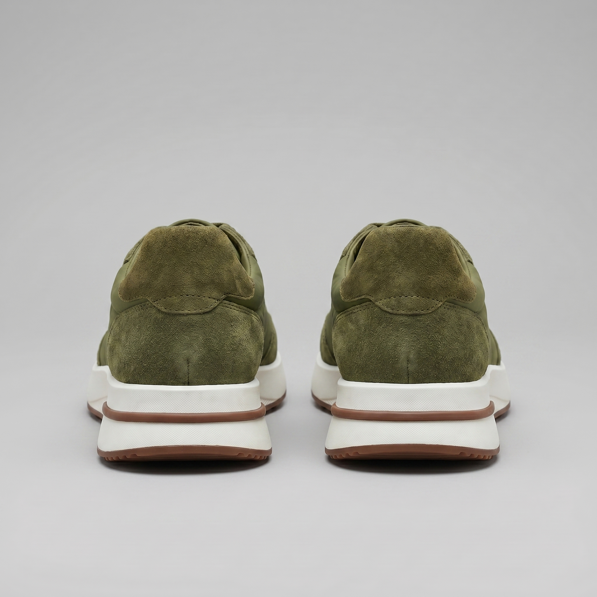 Men's Suede and Nylon Panel Sneakers