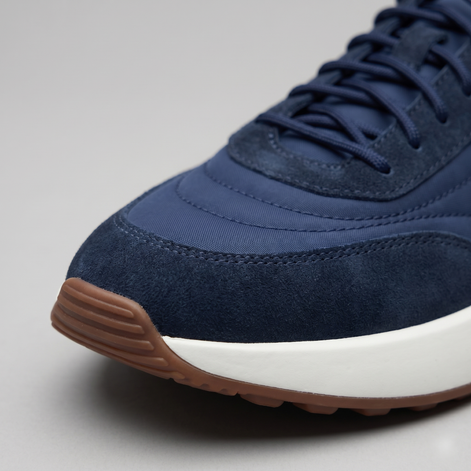 Men's Suede and Nylon Panel Sneakers