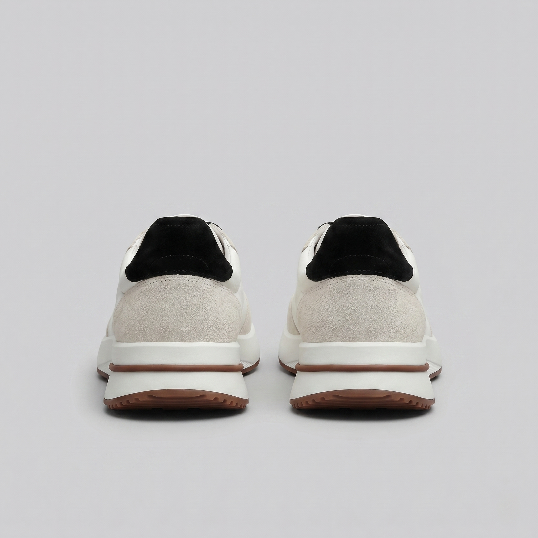 Men's Suede and Nylon Panel Sneakers