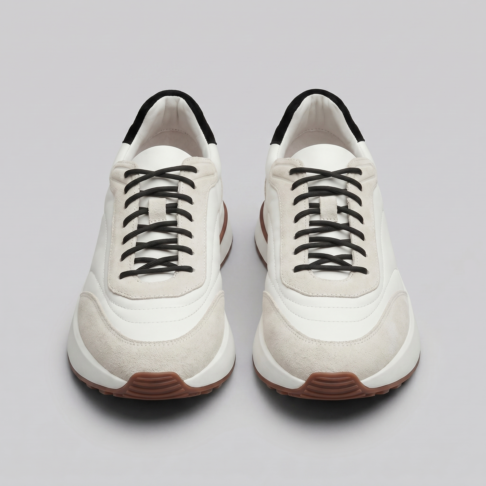 Men's Suede and Nylon Panel Sneakers