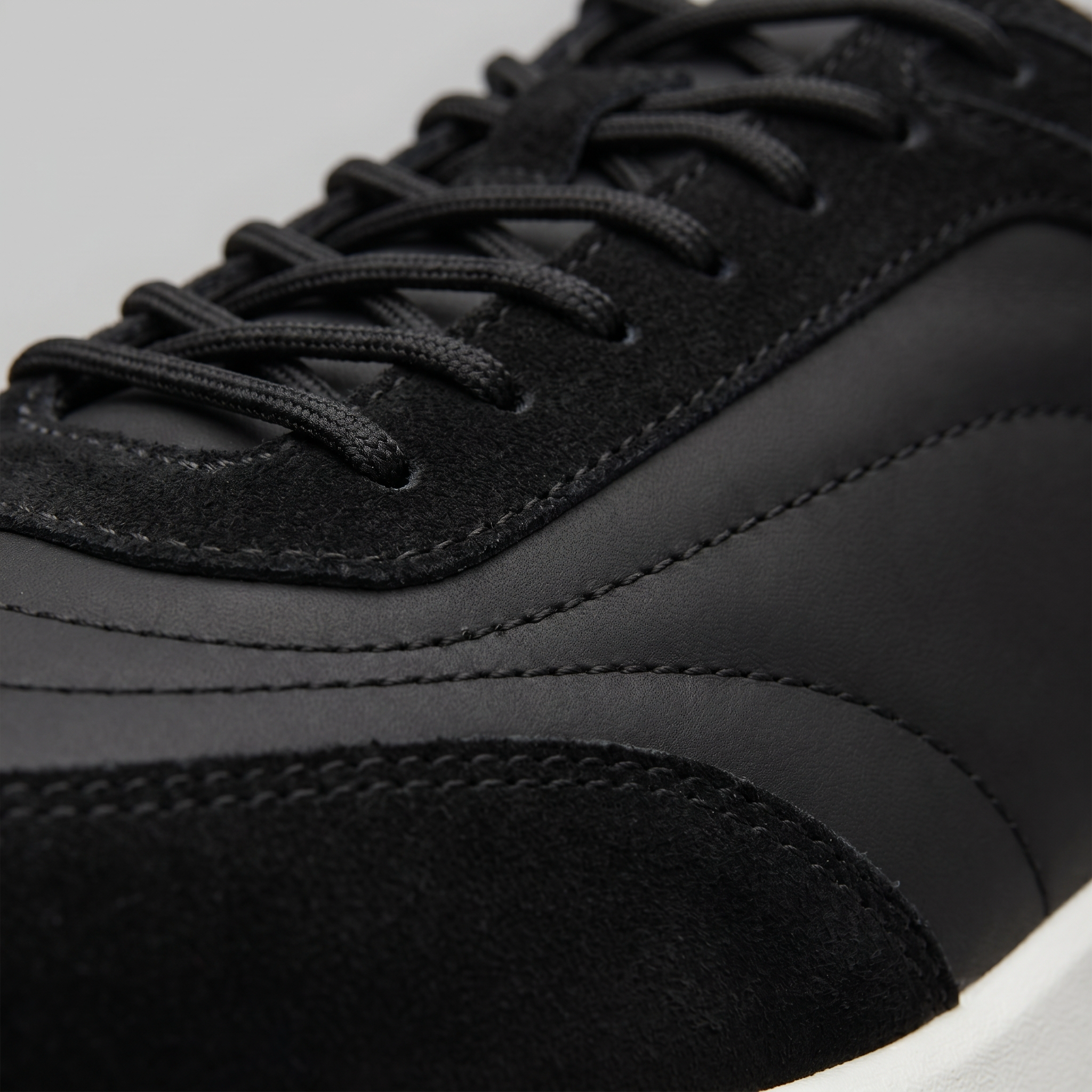 Men's Suede and Nylon Panel Sneakers