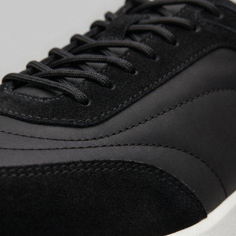 Men's Suede and Nylon Panel Sneakers