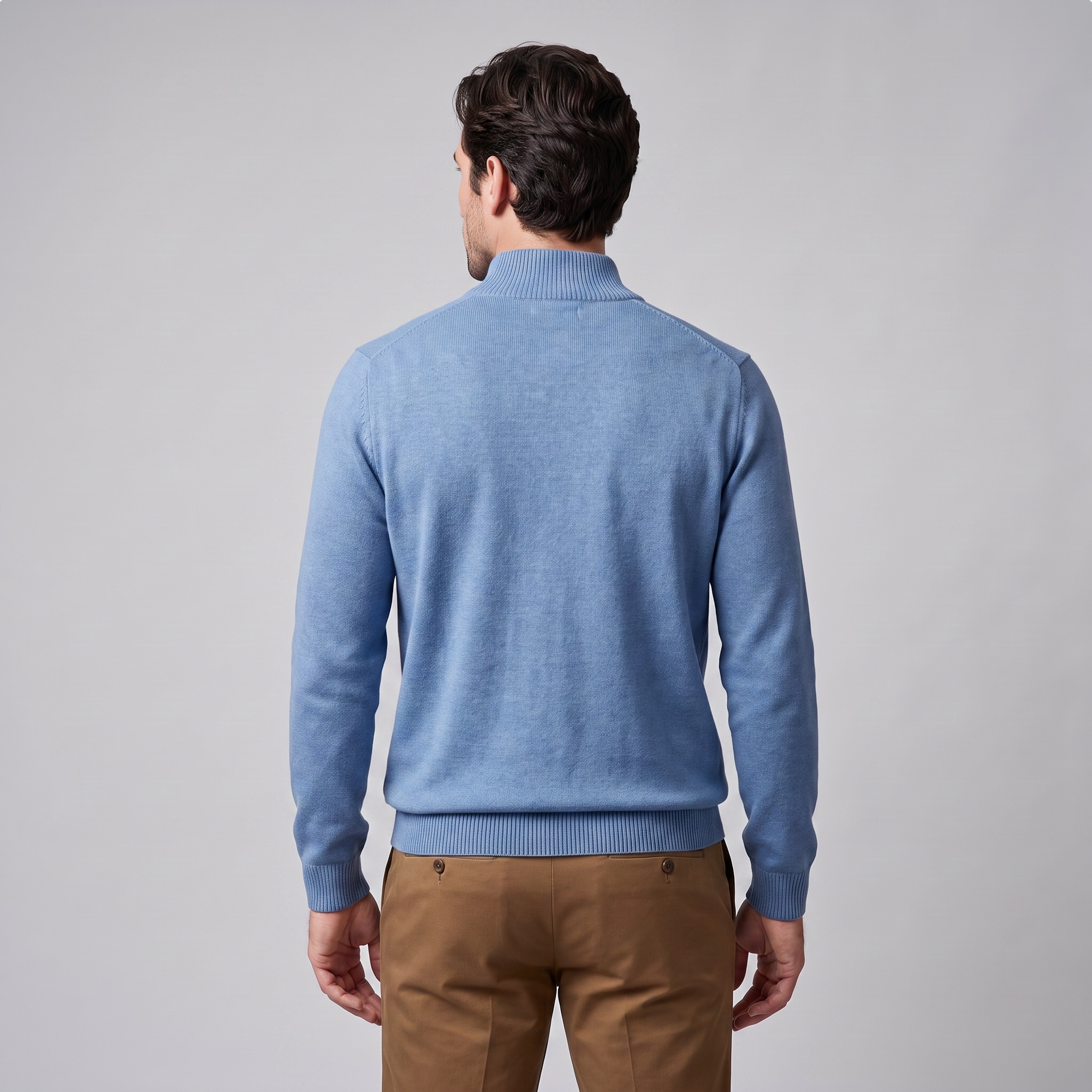 Men's Textured Quarter-Zip Sweater