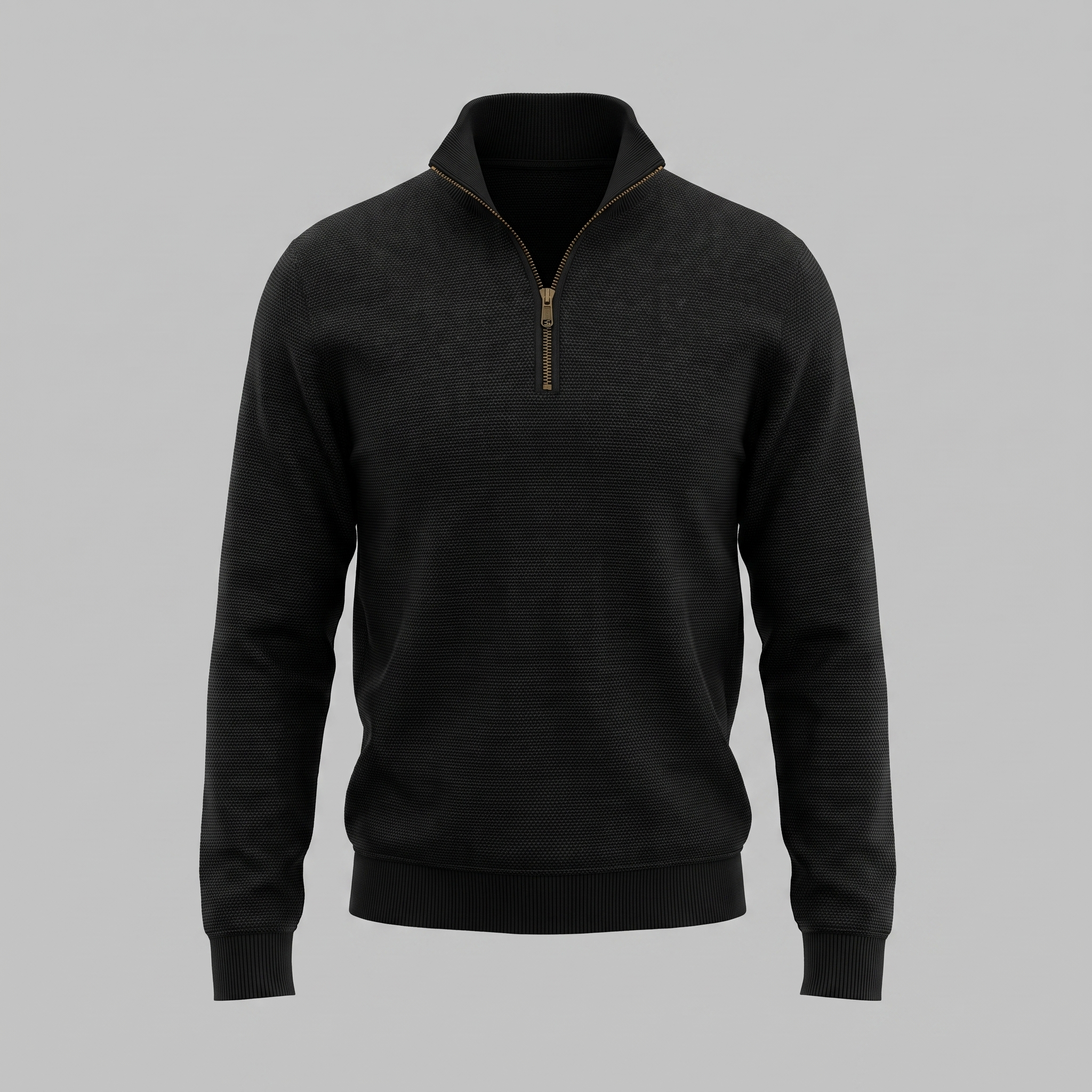 Men's Textured Quarter-Zip Sweater