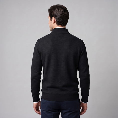 Men's Textured Quarter-Zip Sweater