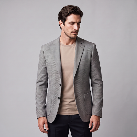 Men's Textured Two-Button Blazer