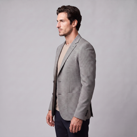 Men's Textured Two-Button Blazer