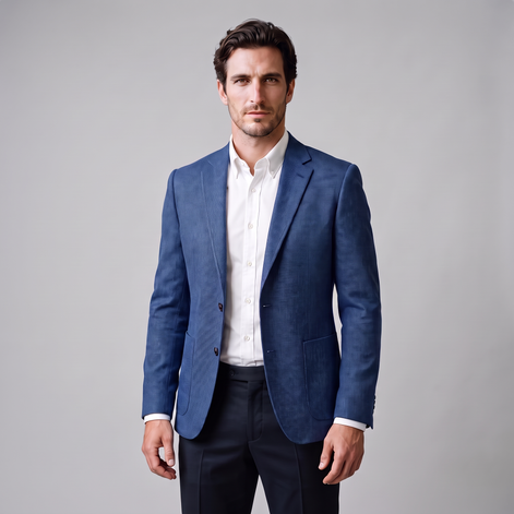 Men's Textured Two-Button Blazer