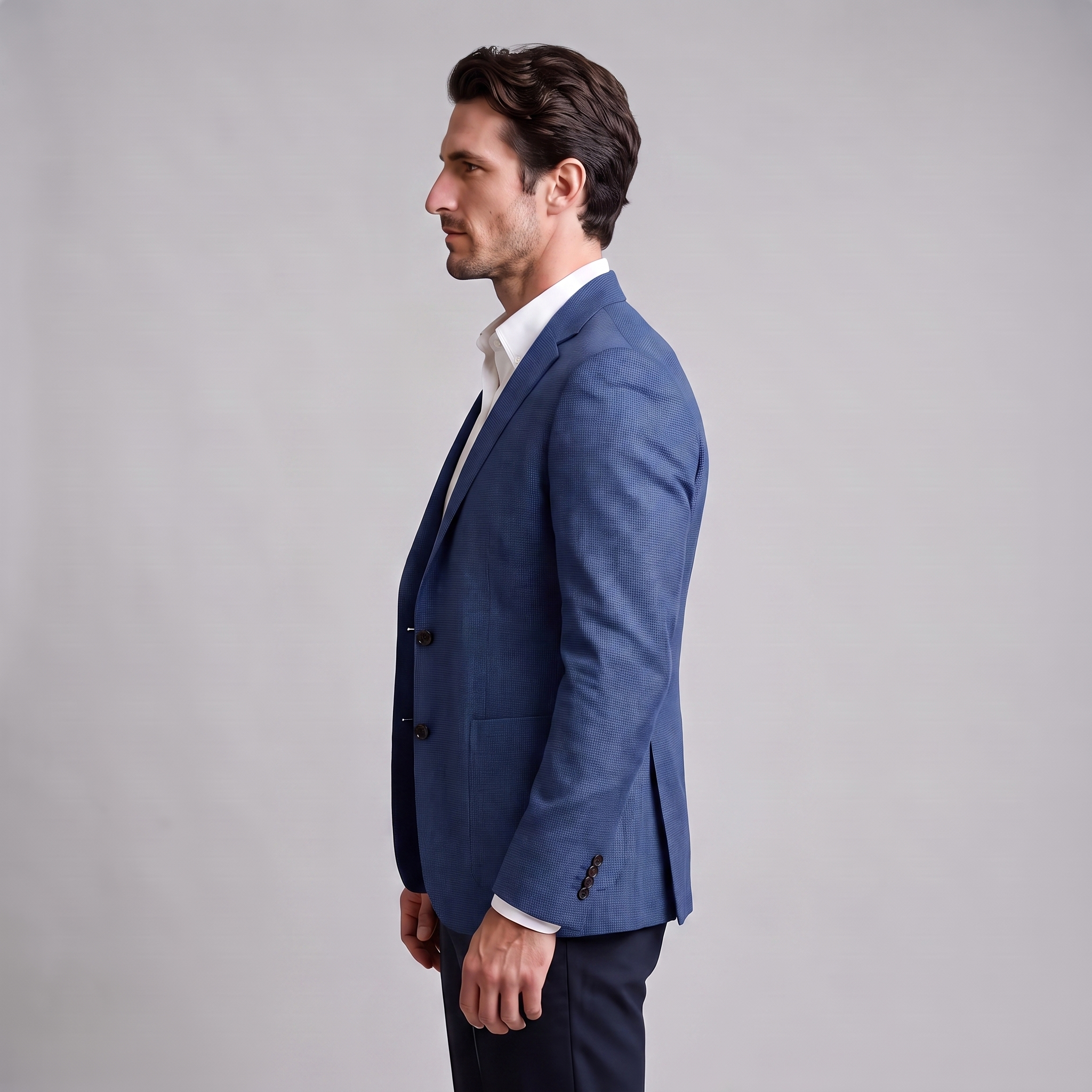 Men's Textured Two-Button Blazer