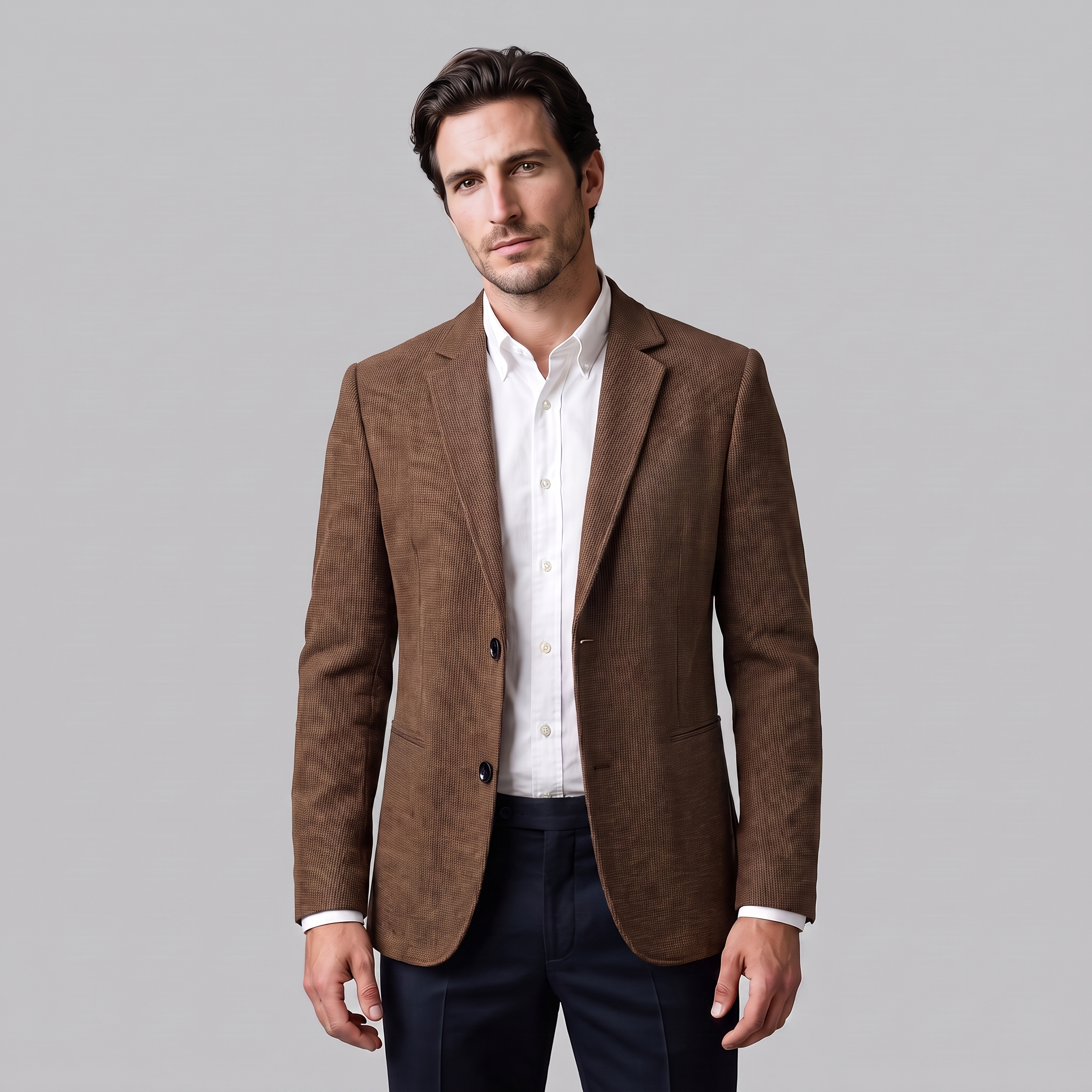Men's Textured Two-Button Blazer