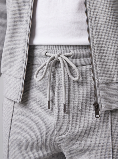 Men's Textured Zip Jacket Pants Set