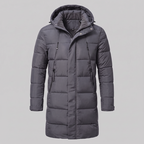 Men's Windproof Padded Parka Jacket