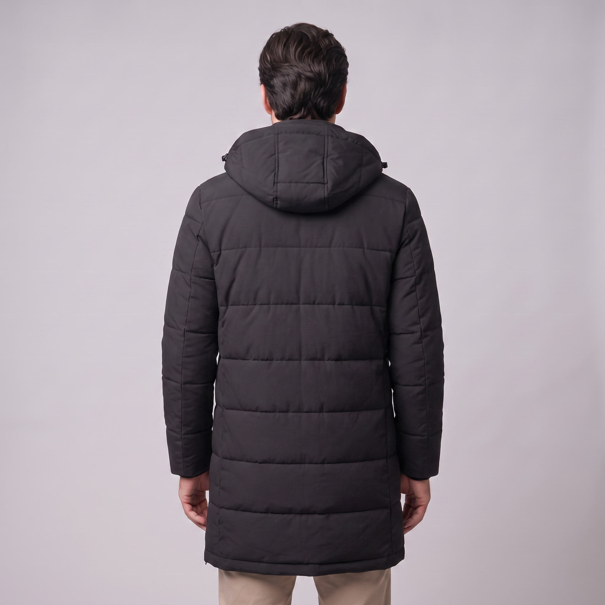 Men's Windproof Padded Parka Jacket