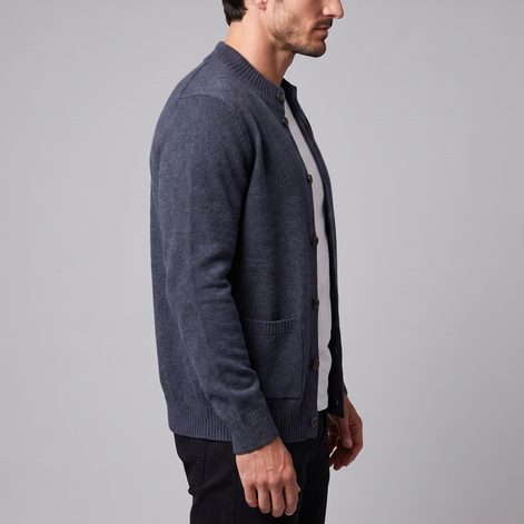 Men's Wool Button-Front Cardigan