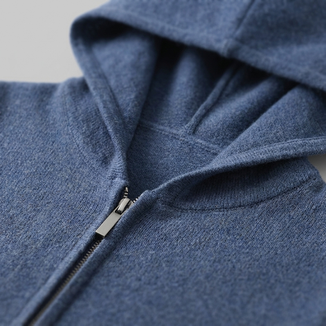 Men's Wool Full-Zip Knit Hooded Cardigan