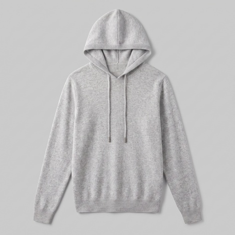 Men's Wool Knit Drawstring Hoodie