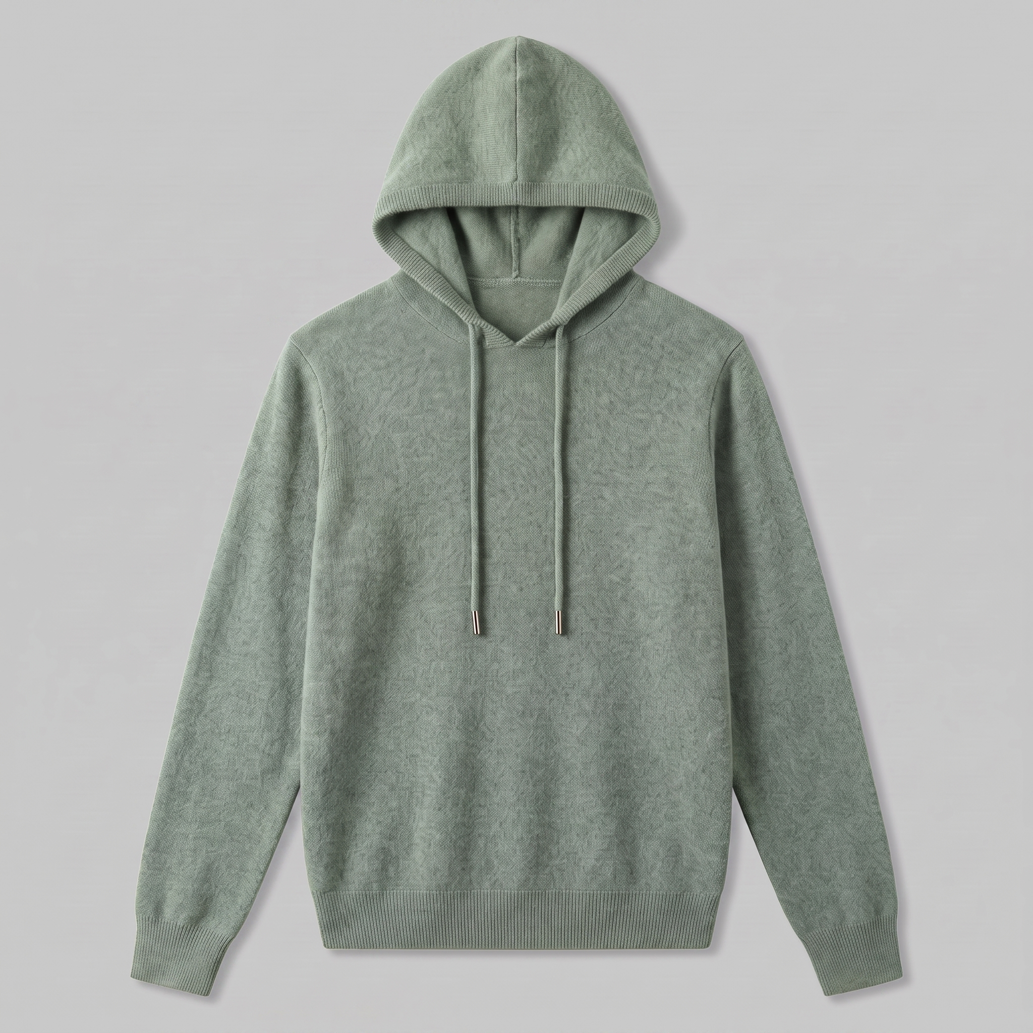 Men's Wool Knit Drawstring Hoodie