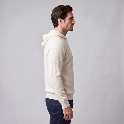 Men's Wool Knit Drawstring Hoodie