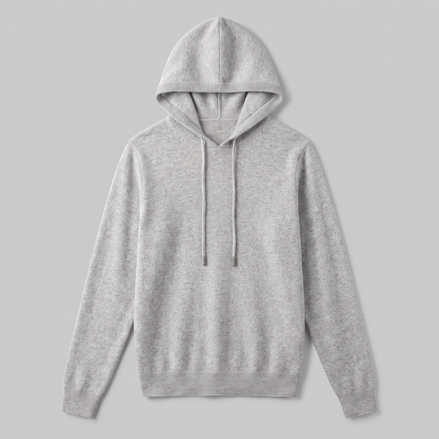 Men's Wool Knit Drawstring Hoodie