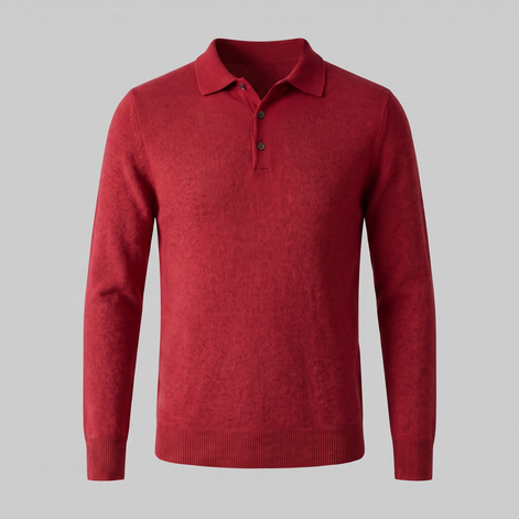 Men's Wool Polo Sweater