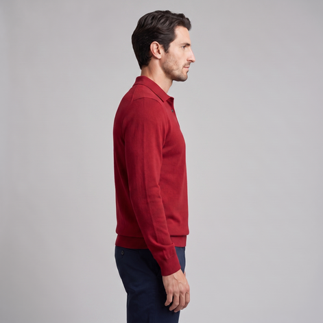 Men's Wool Polo Sweater