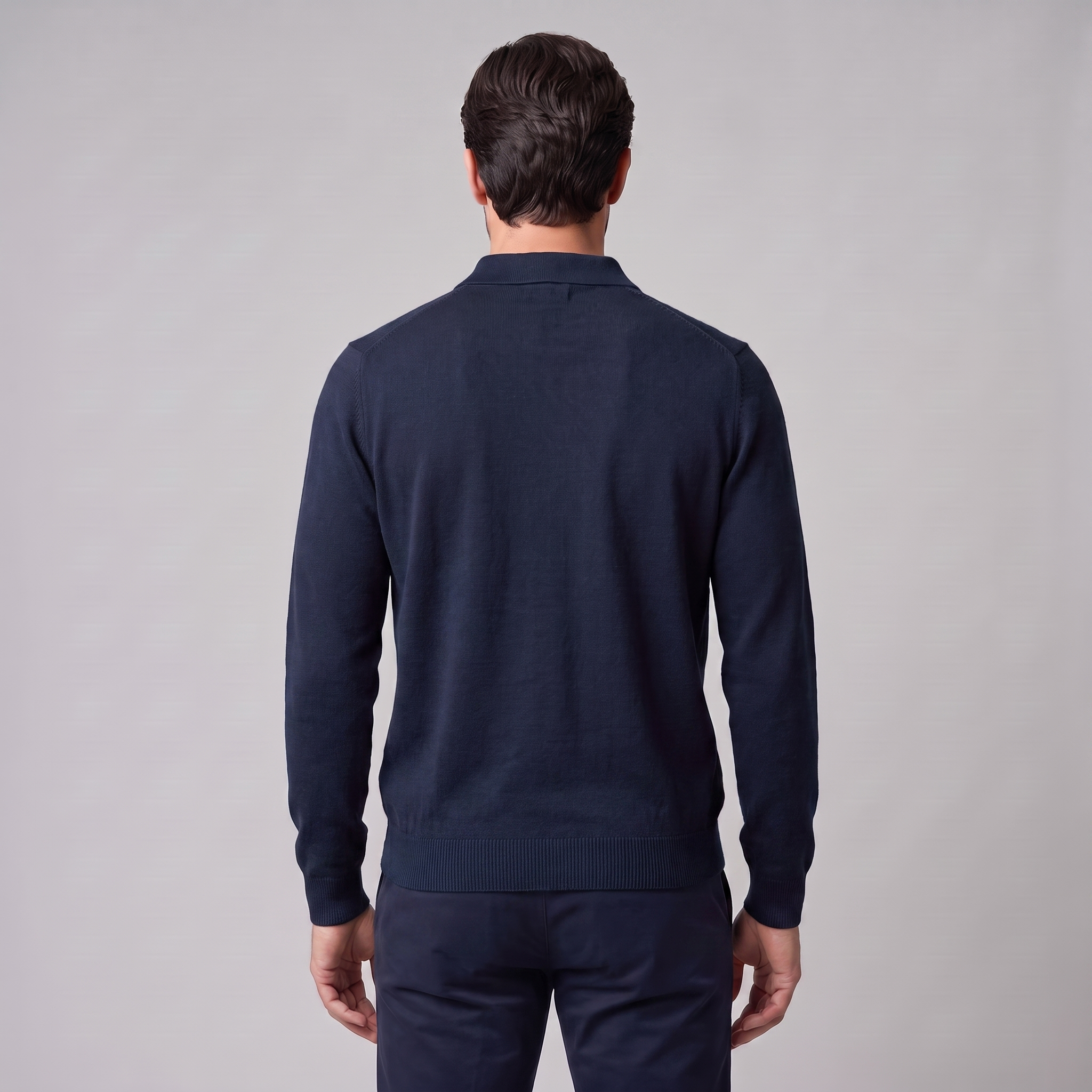 Men's Wool Polo Sweater