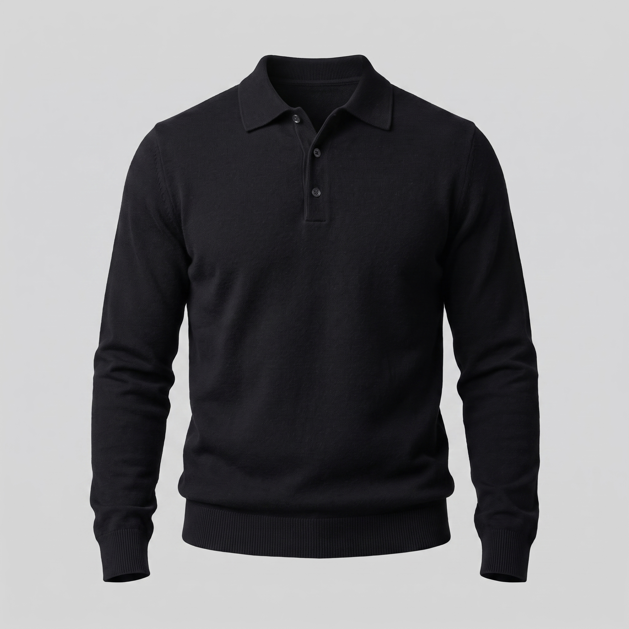 Men's Wool Polo Sweater